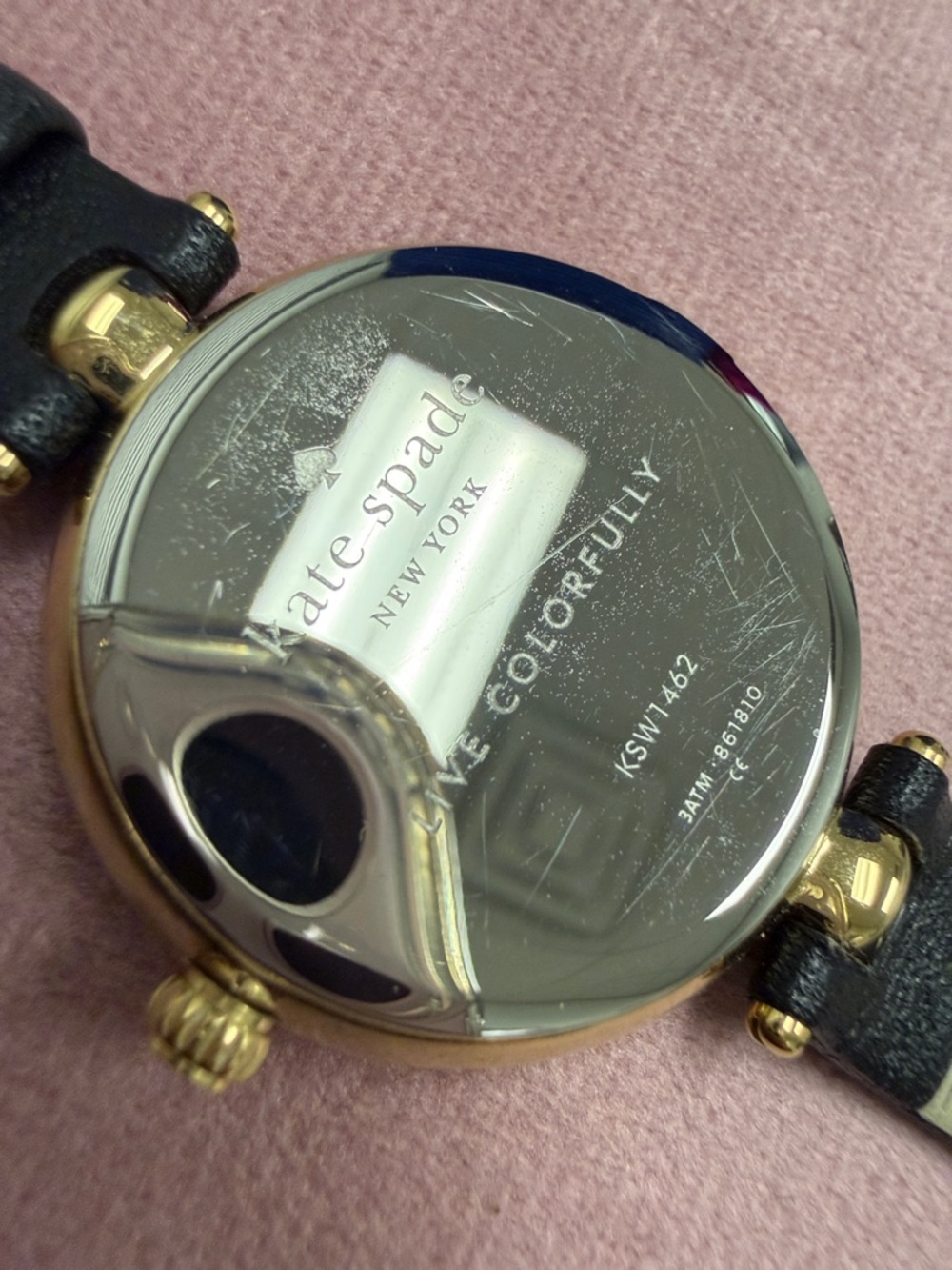 kate spade Gold Tone Watch with Pink and Blue Floral Dial - Picture 7 of 7